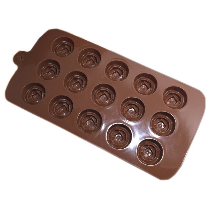 Seedan Silicone Gel Non-stick Chocolate Candy Baking Mold Ice Cube (12 Cavity, Dinosaur Shape, Chocolate) N14