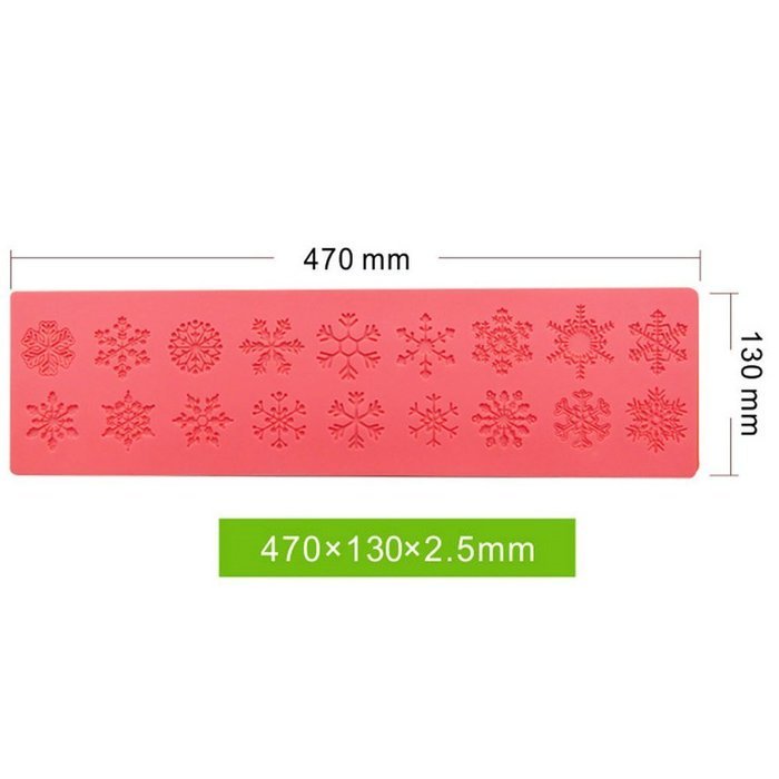 Snowflakes Decorating Tools Cake Lace Mat Silicone Decoration Mat for Fondant Art Kitchenware AK-LSM-02 N2