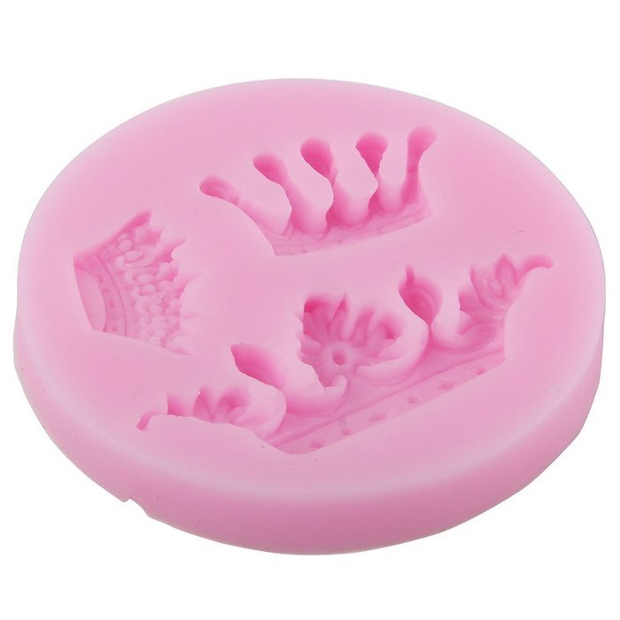 niceeshop(TM) Crown Shape Silicone Cake Molds Decoration Fondant Cookie Baking Mold ,Pink N2