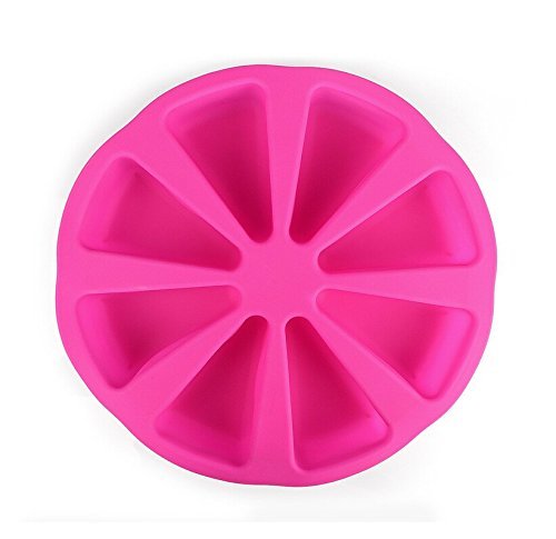 Wocuz 8 Cavity Silicone Portion Cake Mold Pizza Slices Pan