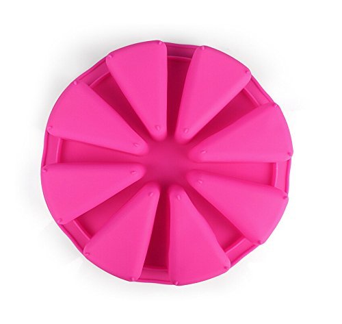 Wocuz 8 Cavity Silicone Portion Cake Mold Pizza Slices Pan N2