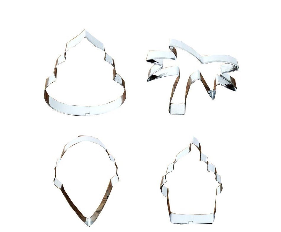 Cutter Set Mold Decorating Cutter Tool Set Biscuit Cookie Cutter 4 pcs