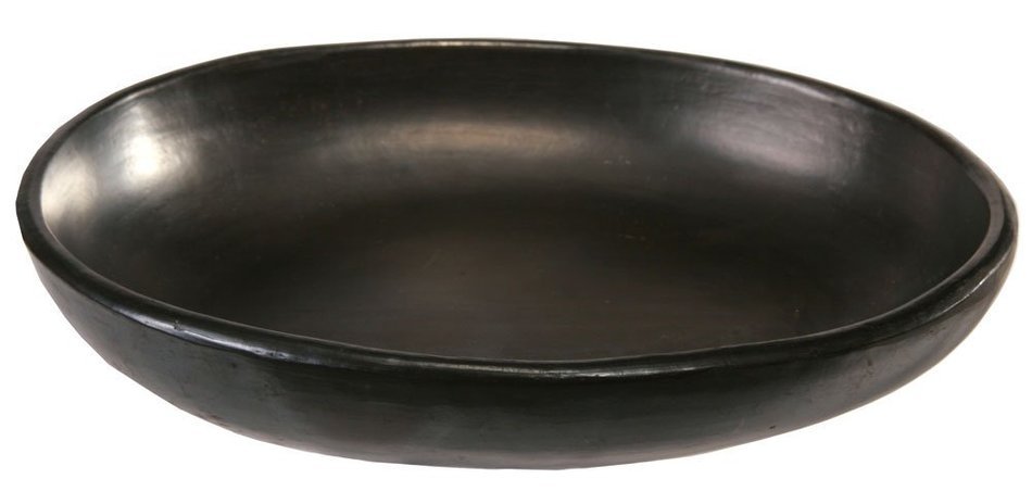 La Chamba Black Clay Oval Dish, Large