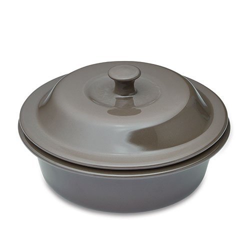 Pampered Chef Round Covered Baker Sandstone