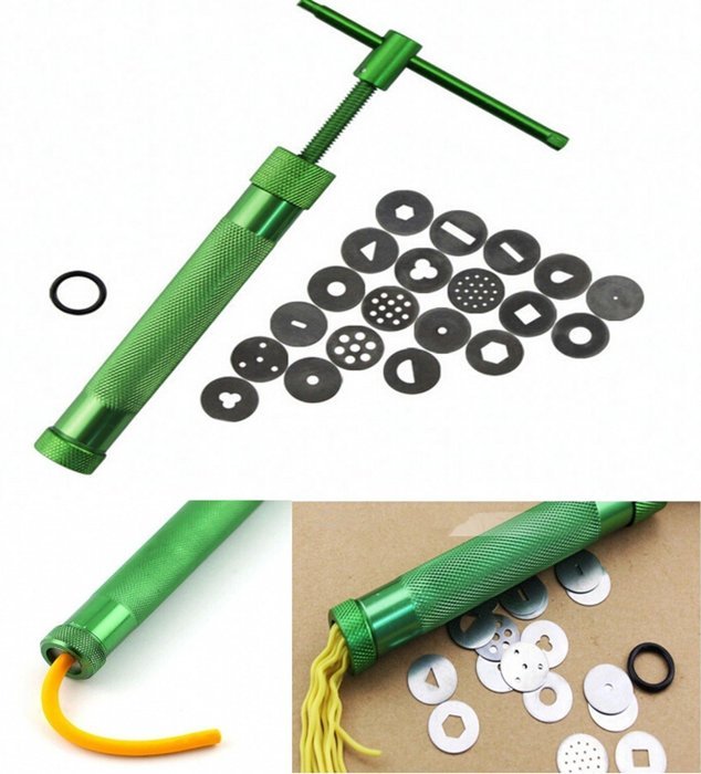 WellieSTR Professional Metal Clay Extruder ,Clay Gun Extruder