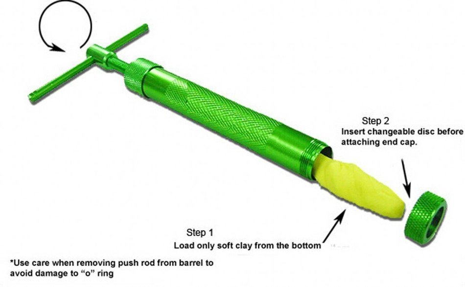 WellieSTR Professional Metal Clay Extruder ,Clay Gun Extruder N4