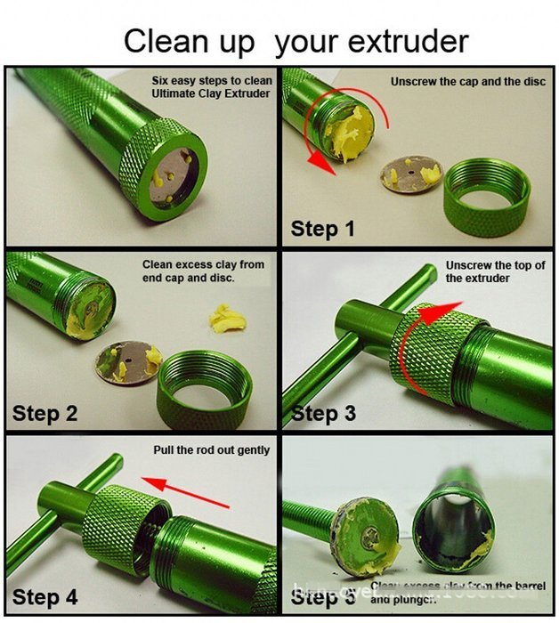 WellieSTR Professional Metal Clay Extruder ,Clay Gun Extruder N5