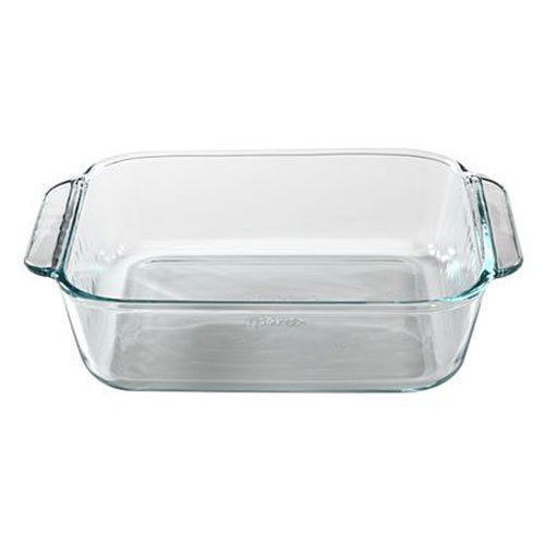 4 X Pyrex Basics 8" Square Baking Pan, Glass