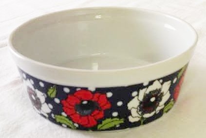 Vintage 1960's Georges Briard Ovenware Casserole Dish - Polka Poppy (6.5" Wide)