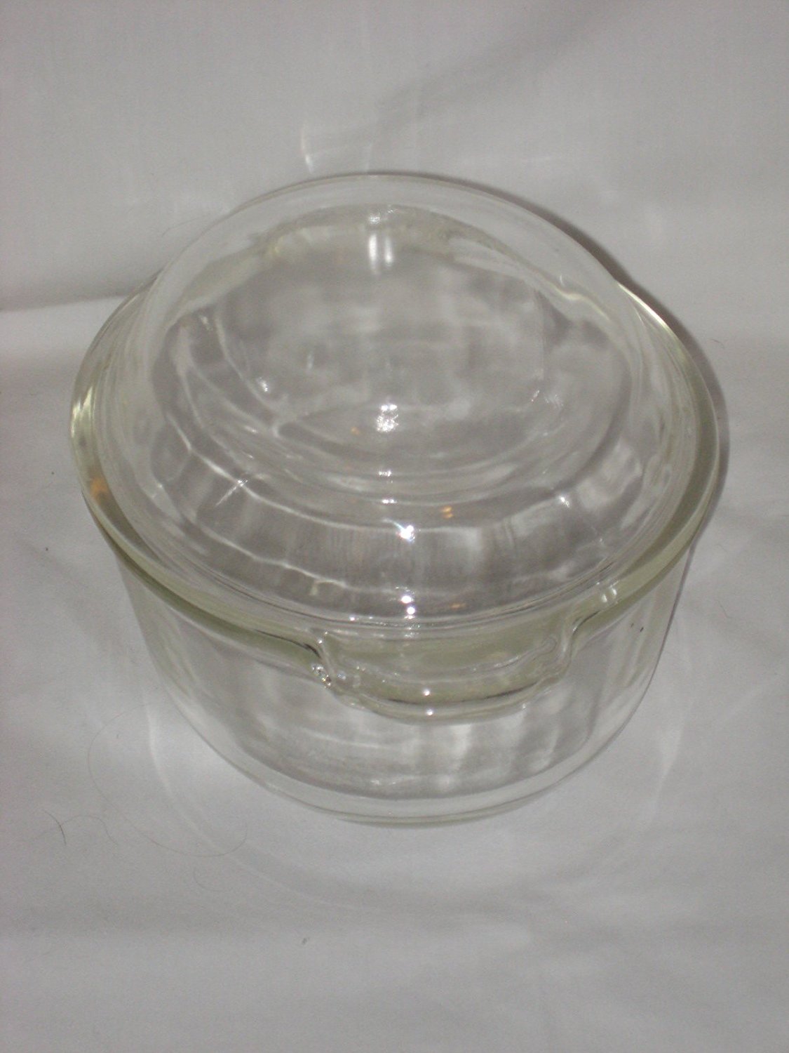 Vintage Fire-King Clear Glass 1 1/2 Quart Oval Casserole w/ Lid USA N2 ...