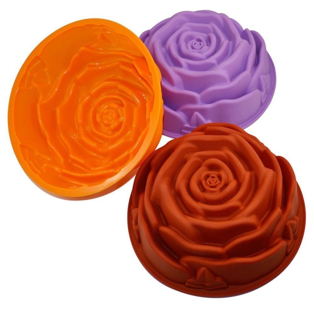 Vivian Birthday Party Rose Flower Silicone Fondant Mould Cake ...