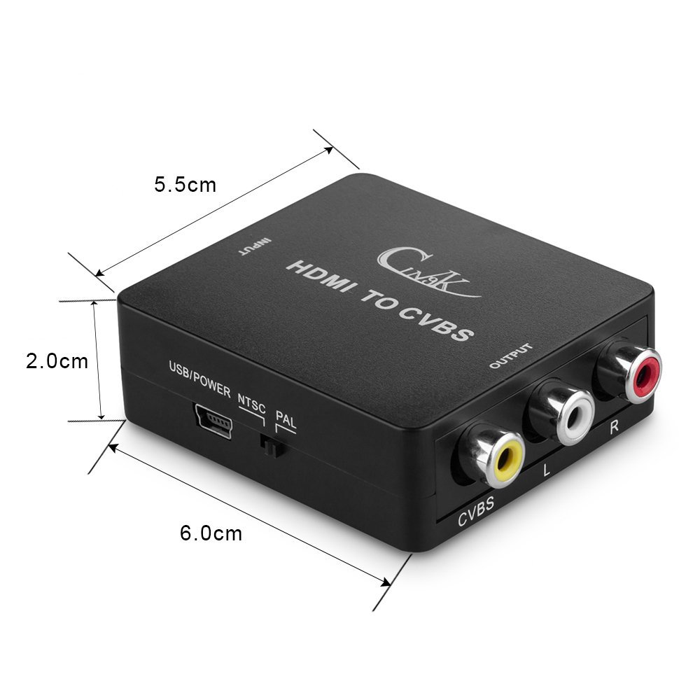 Cingk HDMI To 3RCA Composite Video Audio AV/CVBS Component Converter ...