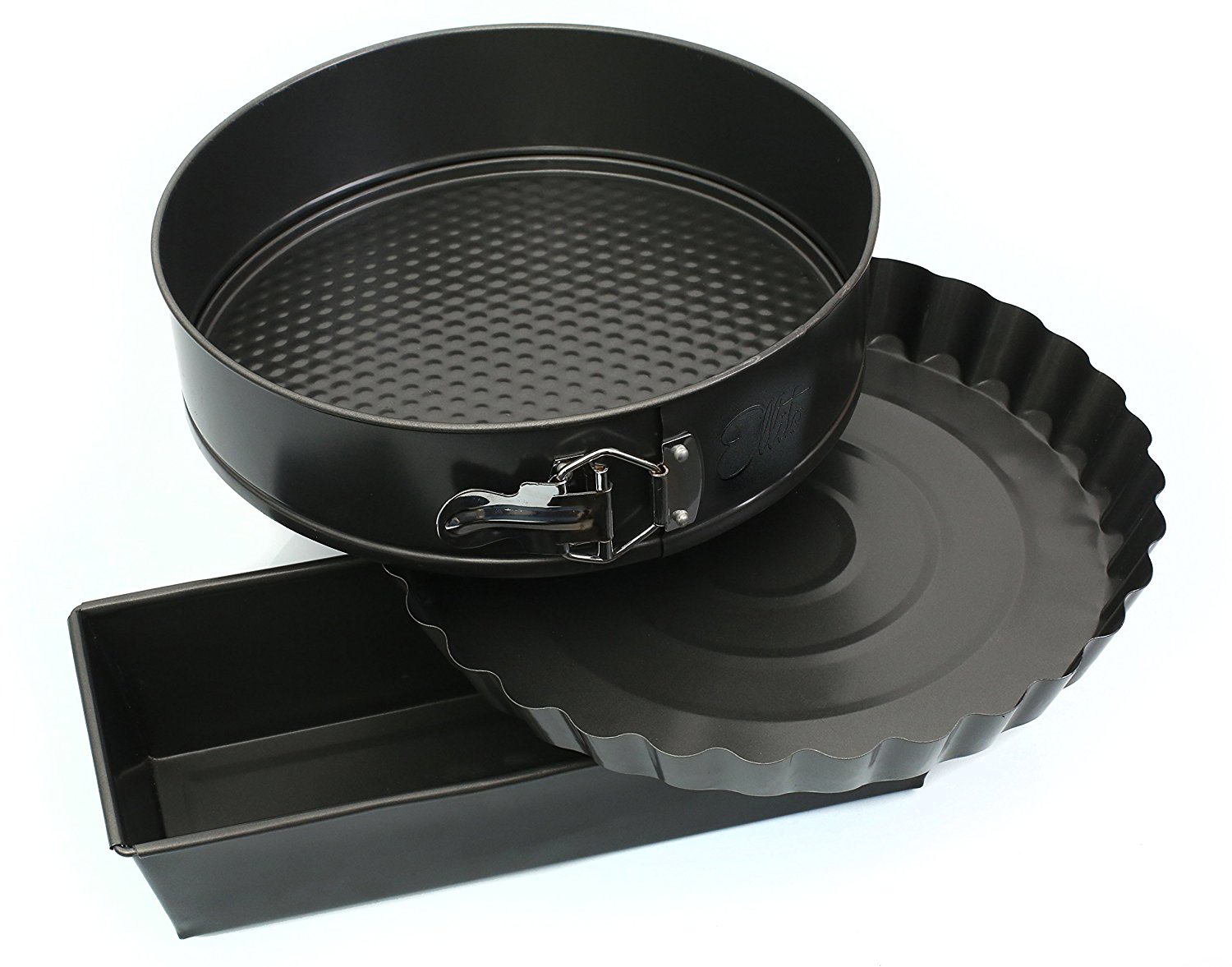 Cake Pans Set Spring Form Pan With Removable Bottom, Tart Pan & Loaf Pan Round Cake Pans