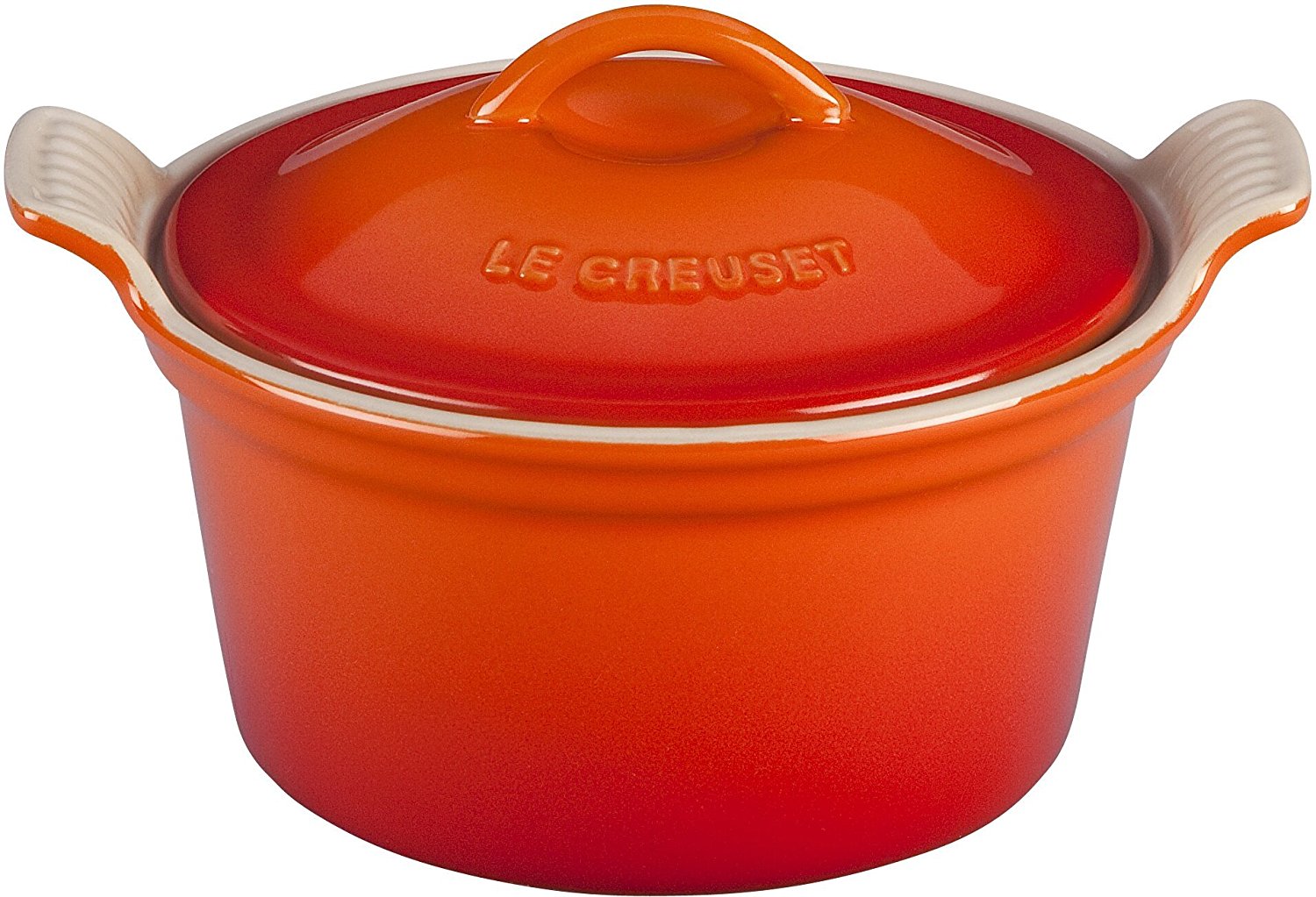 Le Creuset Heritage Stoneware Oz Covered Cocotte Flame Free Image