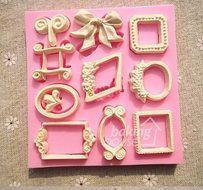 European Style Small Retro Frame Cake Border Rim Silicone Cake Mold Baking Tools Kitchen Accessories Decorations...
