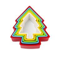Fantasy Life Cooke Cutter Set Christmas Tree Multi-size Cookie Cutters Biscuit Cutter Set -5pcs