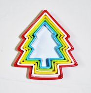 Fantasy Life Cooke Cutter Set Christmas Tree Multi-size Cookie Cutters Biscuit Cutter Set -5pcs N2