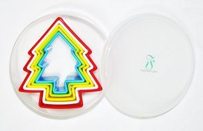 Fantasy Life Cooke Cutter Set Christmas Tree Multi-size Cookie Cutters Biscuit Cutter Set -5pcs N3