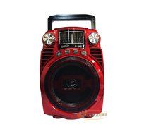 Supersonic SC-1390BT Rechargeable Speaker with AM/FM/SW1-2/Bluetooth/USB/SD/AUX Input RED