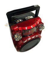 Supersonic SC-1390BT Rechargeable Speaker with AM/FM/SW1-2/Bluetooth/USB/SD/AUX Input RED N3