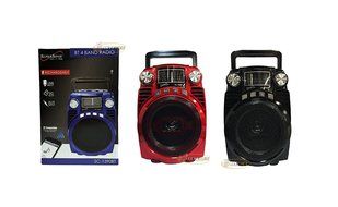 Supersonic SC-1390BT Rechargeable Speaker with AM/FM/SW1-2/Bluetooth/USB/SD/AUX Input RED N5