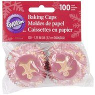 Wilton Baking Cups, Mini, Gingerbread Cottage, 100-Pack