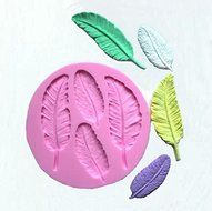 Goliton? leaf shape Silicone 3D Mold Cookware Dining Bar Non-Stick Cake Decorating fondant mould tools