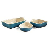 Le Creuset Heritage Caribbean Stoneware 3 Piece Bakeware Set