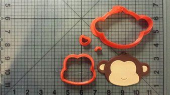 Baby Monkey Face Cookie Cutter Set (3 inch)