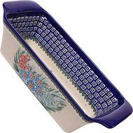 Polish Pottery Ceramika Boleslawiec 1207/169 Bread Meatloaf Baker, Royal Blue Patterns