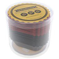 Freshware CB-321RB 24-Pack Silicone Jumbo Rectangle Round Reusable Cupcake and Muffin Baking Cup, Black and Red... N4