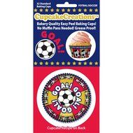 Cupcake Creations BKCUP-8980 Standard Cupcake Baking Cup, Soccer, 32-Pack