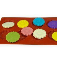 MIREN 8-Cavity Chrysanthemum Shape Non Stick Silicone Mold For Making Cake, Cookie, Chocolate, Pastry, Candies... N5