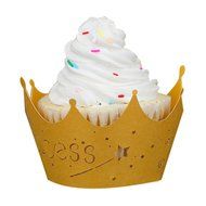 Voberry&reg; 50pcs Princess Crown Cupcake Wrappers Cases Wedding Christening Baby Girl Shower Party Cake Decoration... N4