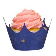 Voberry&reg; 50pcs Princess Crown Cupcake Wrappers Cases Wedding Christening Baby Girl Shower Party Cake Decoration... N5