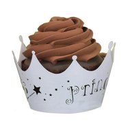 Voberry&reg; 50pcs Princess Crown Cupcake Wrappers Cases Wedding Christening Baby Girl Shower Party Cake Decoration... N7