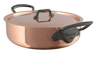 Mauviel 6480.25 Rondeau/Covered Casserole with Lid. 2.9L/3.1 quart 24cm/9.5&quot; Cast stainless Steel Handle with...