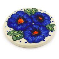 Ceramika Bona H2518G Polish Pottery Ceramic Coaster Hand Painted, 3-Inch