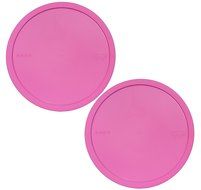 Pyrex 326-PC Round 12-inch Dia. Pink 4-Quart (3.7L) Plastic Mixing Bowl Lid/Cover (2-Pack) (12-inch Dia.)