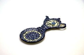 Polish Pottery Tea Bag &amp; Mug Holder - Antique Rose