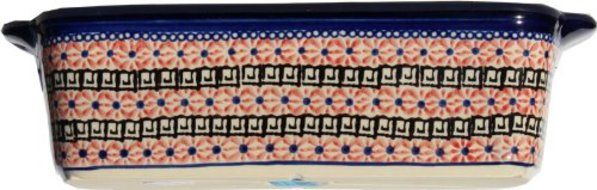 Polish Pottery Loaf Baker with Handles From Zaklady Ceramiczne Boleslawiec #1381-149 Art Unikat Signature Pattern... N3