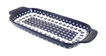 Polish Pottery Flowering Peacock Bread Tray