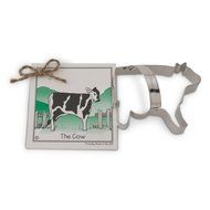 Cow Cookie and Fondant Cutter - Ann Clark - 4 Inches - US Tin Plated Steel