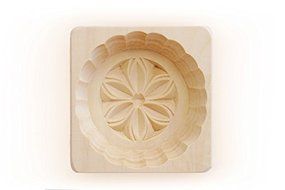 Traditional Polish Folk Art Flower Wooden Butter Mold N2