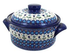 Polish Pottery Savannah Round Baker with Lid