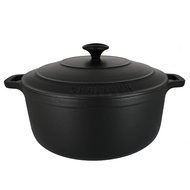 Chasseur 5.5-quart Black French Enameled Cast Iron Round Dutch Oven