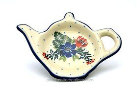 Polish Pottery Tea Bag Holder - Garden Party
