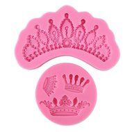 Wocuz Crown Silicone Fondant Candy Mold Mould Sugar Craft Cake Decorating Baking Tool Set of 2