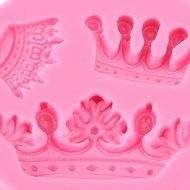 Wocuz Crown Silicone Fondant Candy Mold Mould Sugar Craft Cake Decorating Baking Tool Set of 2 N3