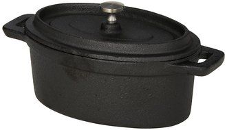 American Metalcraft CIPOV6040 Cast Iron Oval Casseroles and Pots, 7.5&quot; Length x 4&quot; Width, Black